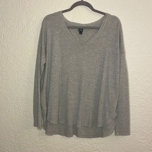 Oversized v-neck long sleeve